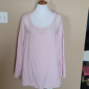 Lane Bryant Soft Pink long sleeved top